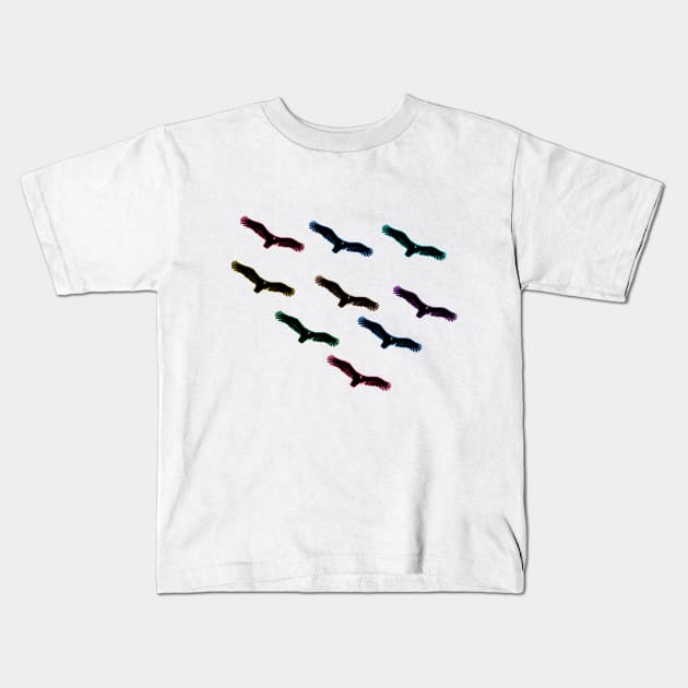 birds Kids T-Shirt by rickylabellevie